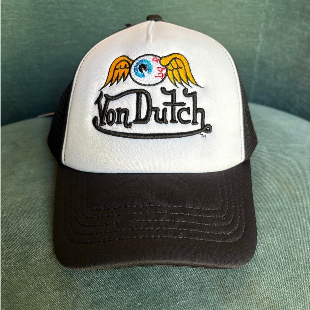 New Von Dutch Trucker Hat - Iconic Eyeball Logo Design